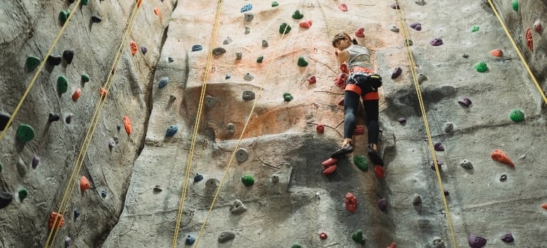 Indoor rock climbing is a great way to exercise and have some serious fun at the same time!