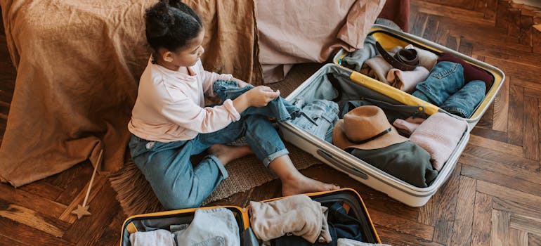 Give your children assignments to help you with packing to make this process interesting for them and make them feel included.