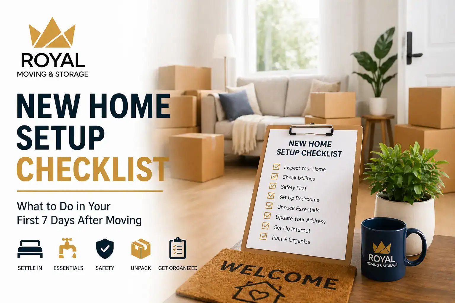 New Home Setup Checklist: First 7 Days After Moving